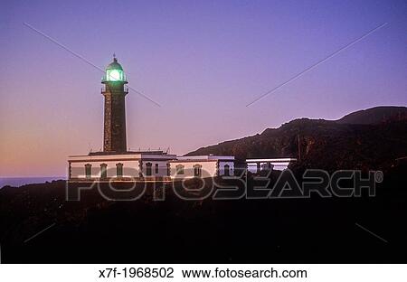 Stock Image - Orchilla Lighthouse, El Hierro, Canary Island, Spain, Europe.. Fotosearch