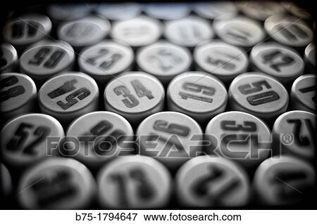 Stock Photo - ordered group of gambling chips with numbers. Fotosearch