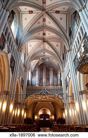 Organ in St Nicolas de Myre Cathedral, Fribourg, Switzerland, Europe View Large Photo Image Stock Photograph - Organ in St Nicolas de Myre Cathedral, Fribourg, Switzerland, Europe. Fotosearch