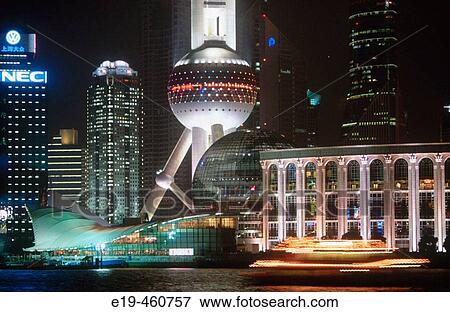Stock Photo - Orient Pearl TV Tower, Shanghai. China. Fotosearch
