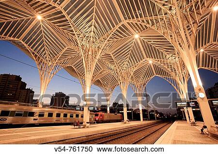 Oriente Railway Station Gare do Oriente, Parque das Na? oes, Lisbon, Portugal View Large Photo Image Stock Image - Oriente Railway Station Gare do Oriente, Parque das Na? oes, Lisbon, Portugal. Fotosearch