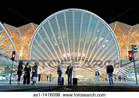 Oriente Station, 1998, arq Santiago Calatrava, Nations Park, Lisbon, Portugal View Large Photo Image Stock Photo - Oriente Station, 1998, arq Santiago Calatrava, Nations Park, Lisbon, Portugal. Fotosearch