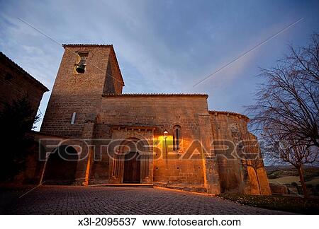 Stock Photo - Orisoain church, Valdorba. Navarre. Spain.. Fotosearch