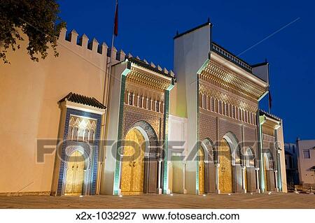Ornate bronze doorway, Royal Palace, Fez el-Jedid, Fez, Morocco View Large Photo Image Stock Photo - Ornate bronze doorway, Royal Palace, Fez el-Jedid, Fez, Morocco. Fotosearch