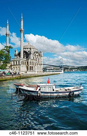 Ortakoy Mosque. Fatih Sultan Mehmet Bridge. Istanbul. Turkey. View Large Photo Image Stock Image - Ortakoy Mosque. Fatih Sultan Mehmet Bridge. Istanbul. Turkey.. Fotosearch