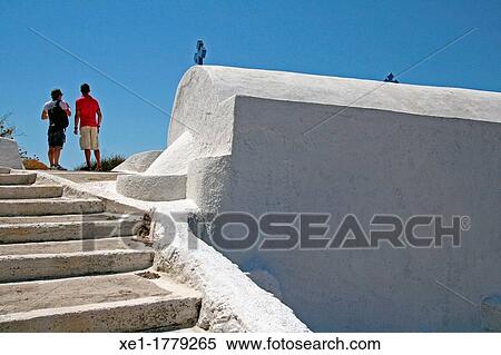 Stock Photography - Orthodox Church, Santorini, Greece. Fotosearch
