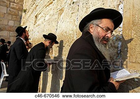 Orthodox Jews praying by the Wailing Wall? Western Wall?, Jerusalem. Israel View Large Photo Image Stock Photograph - Orthodox Jews praying by the Wailing Wall? Western Wall?, Jerusalem. Israel. Fotosearch