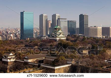 Osaka castle and Osaka Business Park, Osaka, Japan, Asia View Large Photo Image Stock Image - Osaka castle and Osaka Business Park, Osaka, Japan, Asia. Fotosearch
