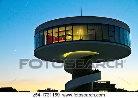 Oscar Niemeyer Cultural Center, Avil? s, Asturias, Spain View Large Photo Image Stock Photo - Oscar Niemeyer Cultural Center, Avil? s, Asturias, Spain. Fotosearch