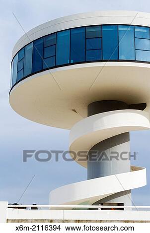 Picture - Oscar Niemeyer International Cultural Centre. Aviles, Asturias, Spain, Europe.. Fotosearch