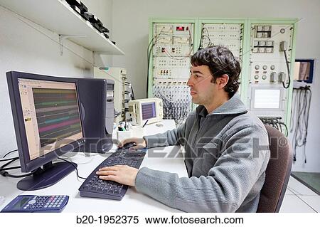 Oscillogram. Control room. Power Electric Laboratory. Certification of electrical equipment. Technological Services to Industry. Tecnalia Research & innovation, Bizkaia, Basque Country, Spain. View Large Photo Image Stock Photography - Oscillogram. Control room. Power Electric Laboratory. Certification of electrical equipment. Technological Services to Industry. Tecnalia Research & innovation, Bizkaia, Basque Country, Spain.. Fotosearch