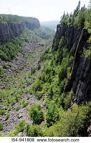 Stock Photo - Ouimet Canyon Provincial Park Ontario Canada Lake Superior. Fotosearch