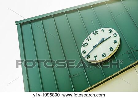 Outdoor clock. View Large Photo Image Stock Image - Outdoor clock.. Fotosearch