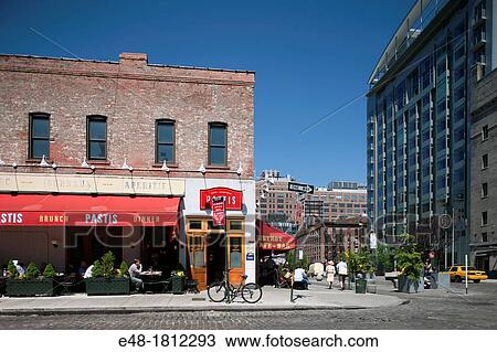 OUTDOOR SIDEWALK CAFE MEAT MARKET PACKING DISTRICT WEST TWELFTH STREET MANHATTAN NEW YORK CITY USA View Large Photo Image Stock Image - OUTDOOR SIDEWALK CAFE MEAT MARKET PACKING DISTRICT WEST TWELFTH STREET MANHATTAN NEW YORK CITY USA. Fotosearch