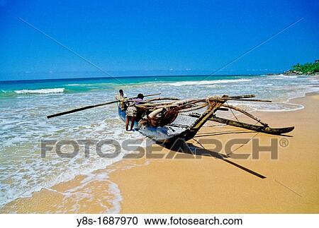 Outrigger Boat at the West Coast View Large Photo Image Stock Image - Outrigger Boat at the West Coast. Fotosearch