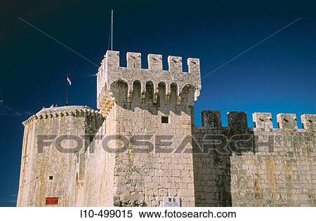 Stock Photography - Outside the walls of Kamerlengo fortress. Trogir, central Dalmatia. Croatia. Fotosearch