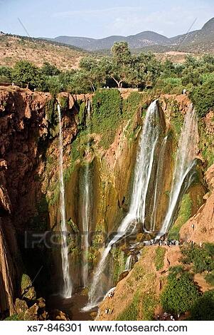 Stock Image - Ouzoud Waterfalls, Tanaghmeilt, Morocco. Fotosearch