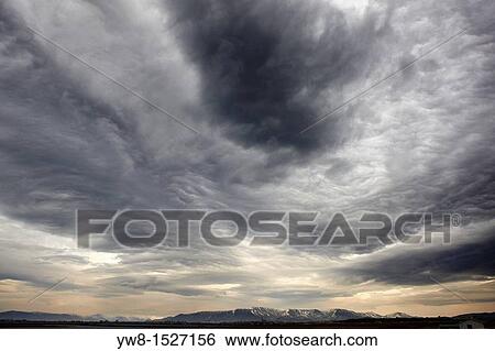 Stock Photograph - Overcast Sky, Iceland. Fotosearch