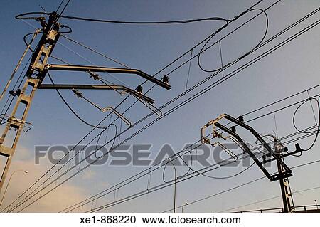 Overhead power lines. Ciutat Meridiana, Barcelona, Catalonia, Spain View Large Photo Image Stock Image - Overhead power lines. Ciutat Meridiana, Barcelona, Catalonia, Spain. Fotosearch