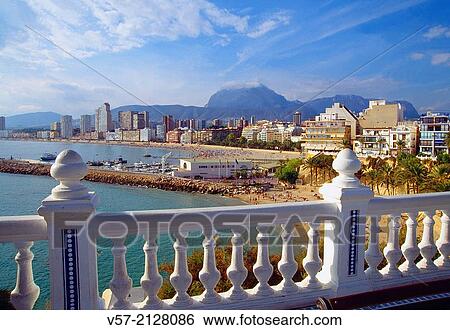 Overview from the viewpoint. Benidorm, Alicante province, Comunidad Valenciana, Spain. View Large Photo Image Stock Photograph - Overview from the viewpoint. Benidorm, Alicante province, Comunidad Valenciana, Spain.. Fotosearch