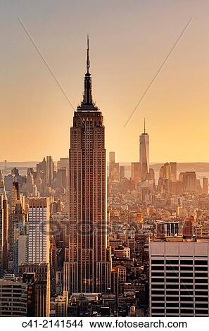 Overview of Manhattan from Rockefeller Center. New York City. NY, USA. View Large Photo Image Picture - Overview of Manhattan from Rockefeller Center. New York City. NY, USA.. Fotosearch