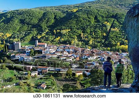 Overview of Montemayor del R? o, a small village declarated Historical-Artistic Site in Sierra de B? jar, Salamanca province Castilla y Le? n Spain View Large Photo Image Stock Image - Overview of Montemayor del R? o, a small village declarated Historical-Artistic Site in Sierra de B? jar, Salamanca province Castilla y Le? n Spain. Fotosearch