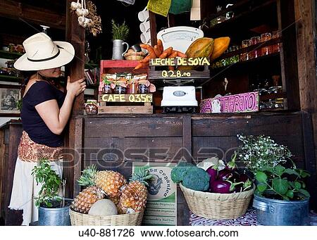 Owner in Organic Restuarant View Large Photo Image Stock Photograph - Owner in Organic Restuarant. Fotosearch