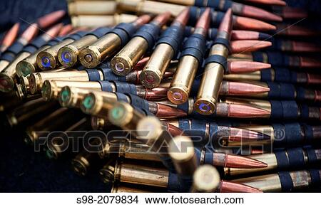 Picture - PACIFIC OCEAN (Nov. 17, 2011) Ammunition for a. 50-caliber live-fire exercise is on the flight deck aboard the amphibious transport dock ship USS New Orleans (LPD 18).. Fotosearch