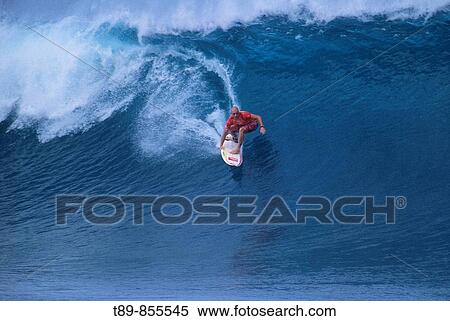 Pacific Ocean, USA, Hawaii, Maui Surfing on the north shore of Oahu View Large Photo Image Stock Photography - Pacific Ocean, USA, Hawaii, Maui Surfing on the north shore of Oahu. Fotosearch
