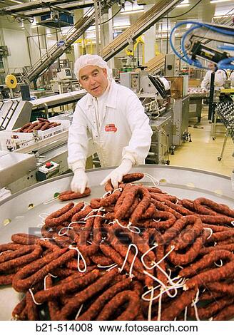 Packaging sausages at Campofrio factory. Burgos province, Castilla-Le? n, Spain View Large Photo Image Stock Photo - Packaging sausages at Campofrio factory. Burgos province, Castilla-Le? n, Spain. Fotosearch