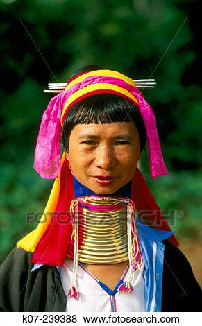 Padaung woman. Inle Lake. Shan state. Myanmar (Burma) View Large Photo Image Stock Photo - Padaung woman. Inle Lake. Shan state. Myanmar (Burma). Fotosearch