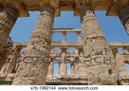 Paestum. Italy. Temple of Neptune. View Large Photo Image Picture - Paestum. Italy. Temple of Neptune.. Fotosearch