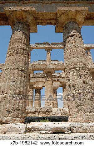 Paestum. Italy. Temple of Neptune. View Large Photo Image Stock Image - Paestum. Italy. Temple of Neptune.. Fotosearch