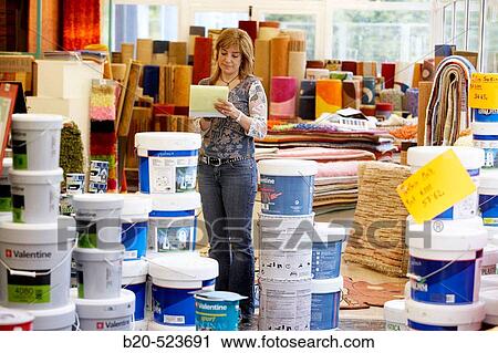 Paint pots, carpets. Paint and decoration shop. Eibar, Gipuzkoa, Euskadi. Spain. View Large Photo Image Stock Image - Paint pots, carpets. Paint and decoration shop. Eibar, Gipuzkoa, Euskadi. Spain.. Fotosearch
