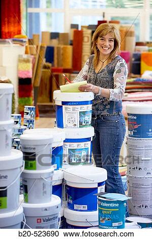 Paint pots. Paint and decoration shop. Eibar, Gipuzkoa, Euskadi. Spain. View Large Photo Image Stock Image - Paint pots. Paint and decoration shop. Eibar, Gipuzkoa, Euskadi. Spain.. Fotosearch