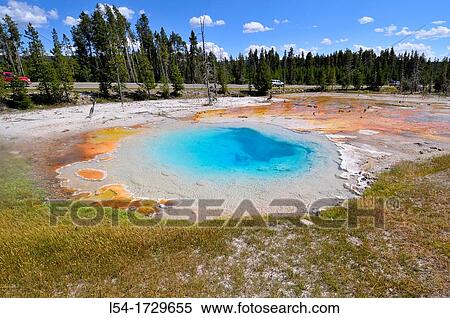 Stock Photography - Painted Pots Yellowstone National Park Wyoming WY United States. Fotosearch