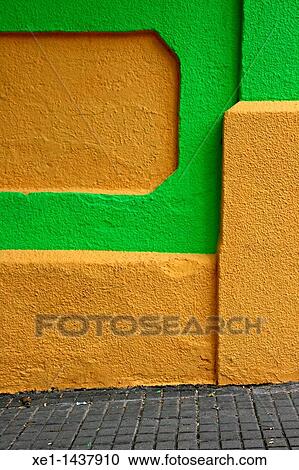 Stock Image - painted wall, Guinardo quarter, Barcelona,??Catalonia, Spain. Fotosearch