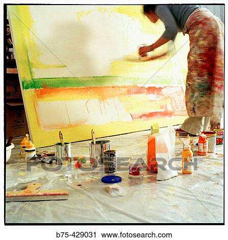 Painter in her workshop. View Large Photo Image Stock Image - Painter in her workshop.. Fotosearch