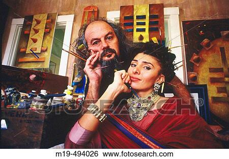 painters/artist couple in their studio View Large Photo Image Stock Photograph - painters/artist couple in their studio. Fotosearch