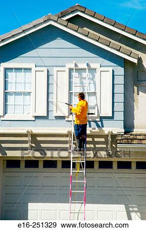 Stock Photo - painting a home. Fotosearch