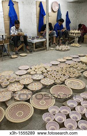 painting workshop, pottery, Fes, Morocco, North Africa View Large Photo Image Stock Photo - painting workshop, pottery, Fes, Morocco, North Africa. Fotosearch