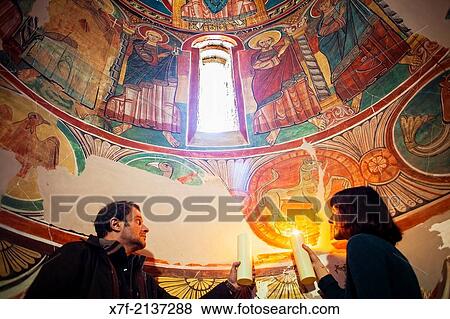 Paintings in central apsis, church of Santa Maria. Romanesque church. Ta? ll. Bo? valley, Lleida province, Catalunya. Spain. View Large Photo Image Stock Photo - Paintings in central apsis, church of Santa Maria. Romanesque church. Ta? ll. Bo? valley, Lleida province, Catalunya. Spain.. Fotosearch