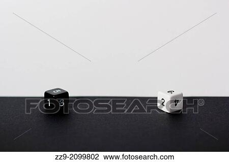 pair of dice, white and black. View Large Photo Image Stock Image - pair of dice, white and black.. Fotosearch