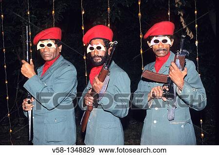 Stock Photo - Pakistan, Punjab, Lahore, Shah Noor film studio, Walk-on actors playing villains. Fotosearch