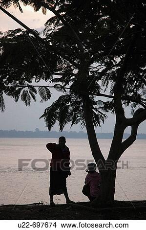 Pakse Laos: the Mekong river at sunset View Large Photo Image Picture - Pakse Laos: the Mekong river at sunset. Fotosearch