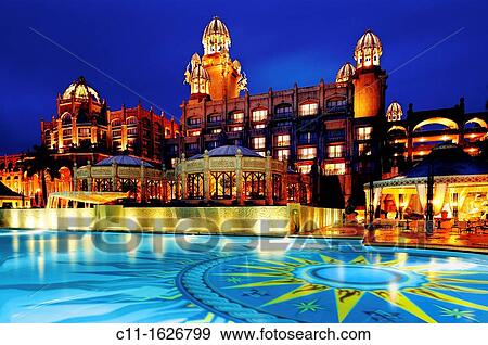 palace hotel, night, sun city, south africa View Large Photo Image Stock Photo - palace hotel, night, sun city, south africa. Fotosearch