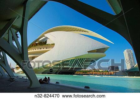 Palace of Arts Reina Sofia, by S Calatrava City of Arts and Sciences Comunidad Valenciana, Valencia Spain View Large Photo Image Stock Image - Palace of Arts Reina Sofia, by S Calatrava City of Arts and Sciences Comunidad Valenciana, Valencia Spain. Fotosearch