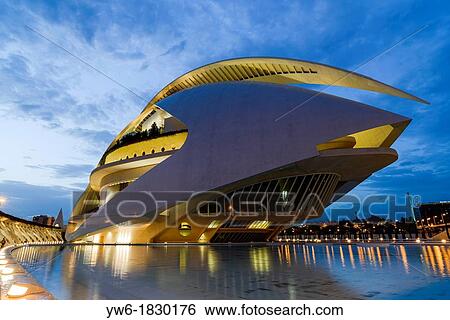 Palace of Arts Reina Sofia, The City of Arts and Science, designed by Santiago Calatrava, Valencia, Spain View Large Photo Image Stock Photograph - Palace of Arts Reina Sofia, The City of Arts and Science, designed by Santiago Calatrava, Valencia, Spain. Fotosearch