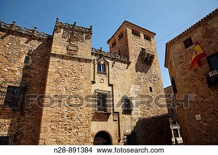 Picture - Palace of the Golfines, old town, Caceres. Extremadura, Spain. Fotosearch