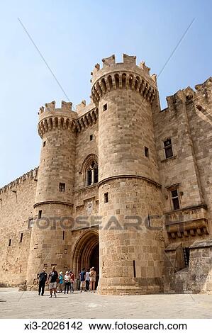 Palace of the Grand Master of the Knights of Rhodes, Rhodes old town, Rhodes, Greece. View Large Photo Image Stock Image - Palace of the Grand Master of the Knights of Rhodes, Rhodes old town, Rhodes, Greece.. Fotosearch